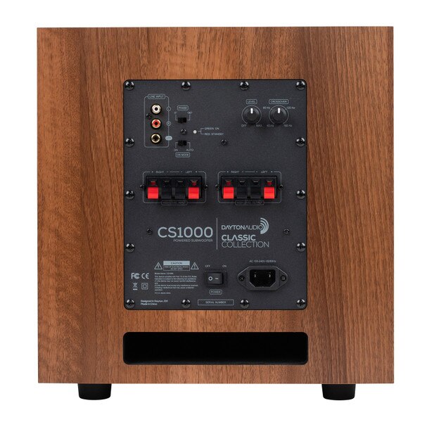 Main product image for Dayton Audio CS1000 10" 180W Powered Subwoofer Wood300-604